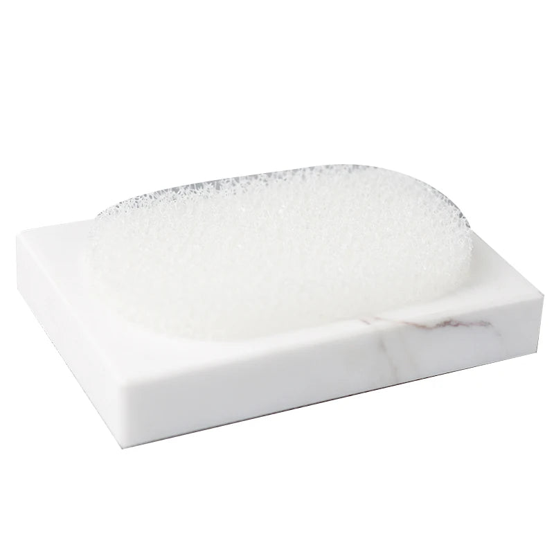 support savon moderne marbre blanc noir vert salle bain eco friendly