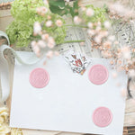 timbres cire classiques adhésifs blanc bleu doré rose feuilles empreintes pieds roses enveloppes cartes