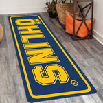 tapis bleu marine lettres öhlins antidérapant polyester moderne intérieur extérieur garage chambre salon