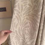 rideau polyester feuilles stylisées beige clair classique opacité salon chambre coucher moderne
