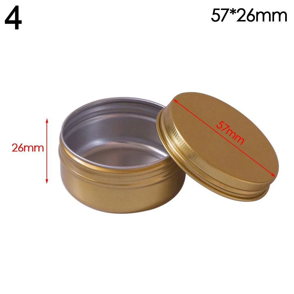 pots aluminium hermétiques rechargeables crème baume cosmétique moderne noir doré rose gris mat