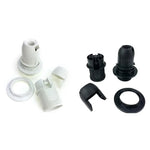 ampoule support socquette électrique noir blanc moderne rond lisse fixation anneaux pièces rechange