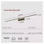 lampe murale moderne miroir led 100cm blanc noir minimaliste chambre cuisine