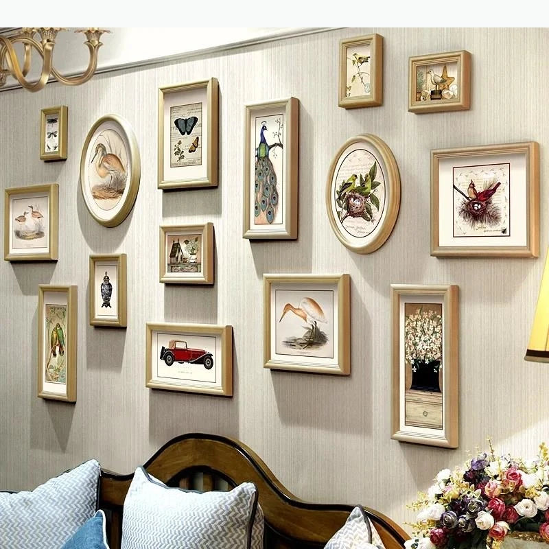 décoration murale cadres photo classiques motifs floraux animaux beige clairiaux naturels suspendre chez soi