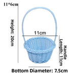 panier tressé rotin réutilisable couleur beige blanc vert rose traditionnel respectueux environnement poignée