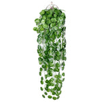 plantes artificielles suspendues feuilles ovales vigne moderne anneaux métalliques extérieur intérieur decoration