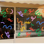 sticker decoratif multicolore geometrique moderne adhesif salle bains cuisine maison pop art simple