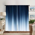 rideau moderne ombre chromatique bleu foncé clair 100 polyester opaques anneaux 60x150cm chambre salon