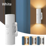 lampe murale veilleuse aimantée tri couleur détecteur présence rechargeable minimaliste blanc noir