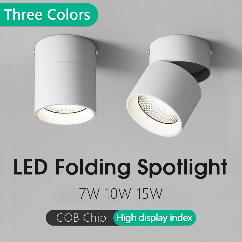 spot led pliable blanc moderne salon chambre salle bain maison intérieur