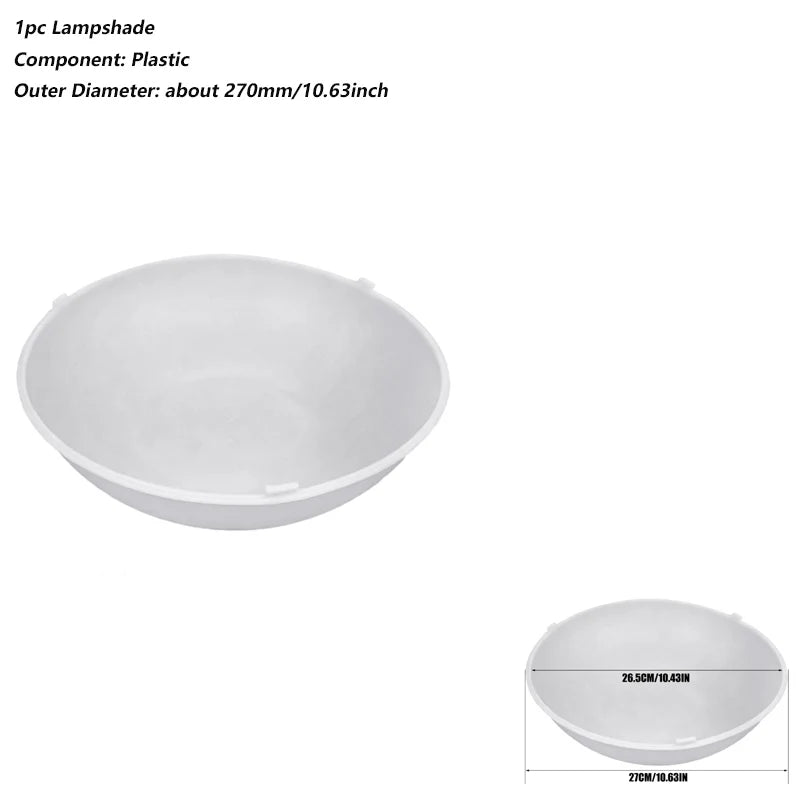 cache lampe led blanc moderne opacité diamètre 18.7cm 22.5cm 29.5cm 34.7cm 44.5cm