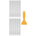 bandes antidérapantes adhésives sécurité salle bain motifs géométriques modernes scraper blanc noir bleu