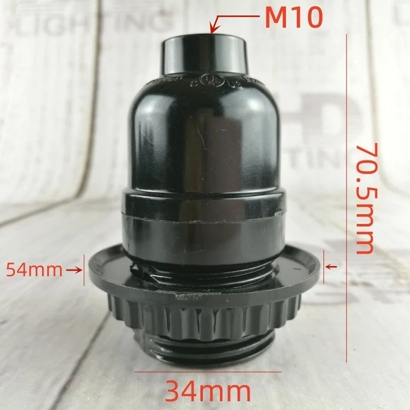 socle lampe moderne bakélite noir interrupteur chaîne cloche dorée ul certification đèn