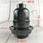 socle lampe moderne bakélite noir interrupteur chaîne cloche dorée ul certification đèn