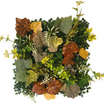 panneau mural végétal artificiel feuilles fleurs moderne extérieur branches vertes rouges blancs naturel