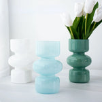 vases décoratifs modernes transparents rose blanc noir turquoise minimalistes sculpturaux