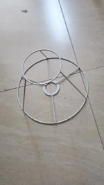 abat jour table tissu rayures bleu blanc rouge moderne anneau central opaquet cable blanc
