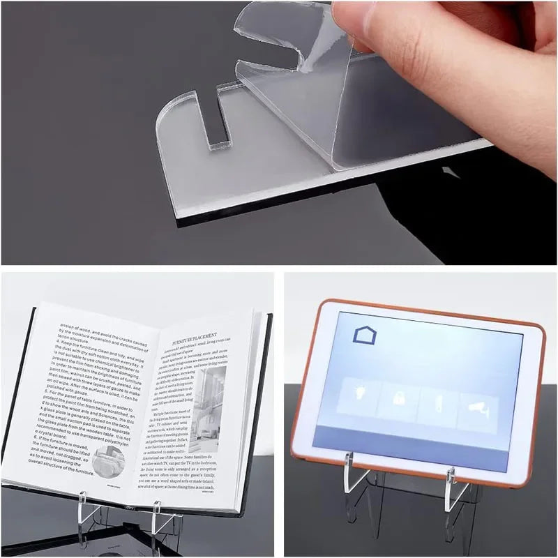 présentoir livres transparent acrylique réglable adhésif moderne minimaliste