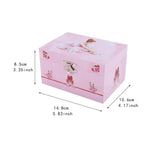 boîte bijoux rose danse fleurs imprimé miroir poupée cadenas classique.storage organizer chambre