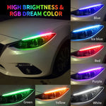 ruban led multicolore moderne app contrôlable adhésif 12v 60cm 45cm 30cm fluo