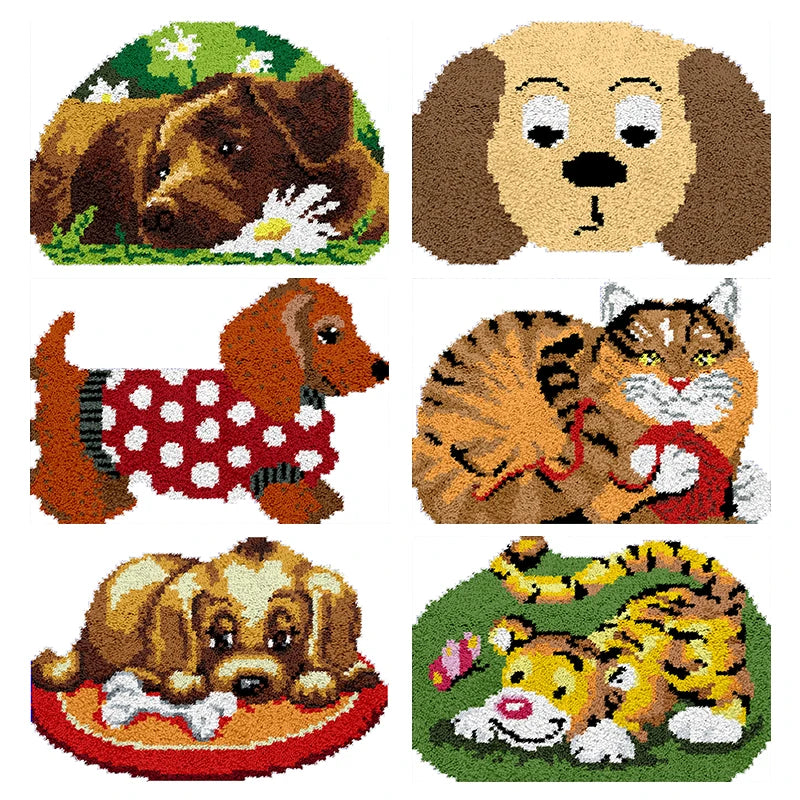 tapis pique nique motif animaux rouge blanc pelotes laine extérieur
