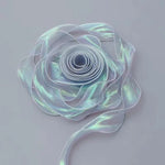 rubans organza holographiques rose jaune vert bleu blanc modernes élégants décoration emballage fêtes