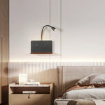lampe murale moderne chargeur sans fil étagère intégrée LED noir blanc