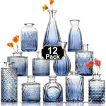 vases verre transparents ombre vintage vert marron bleu rose élégants décoration fleurs
