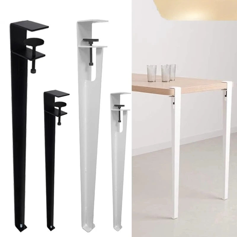 pieds table acier inoxydable noir blanc moderne meuble support solide