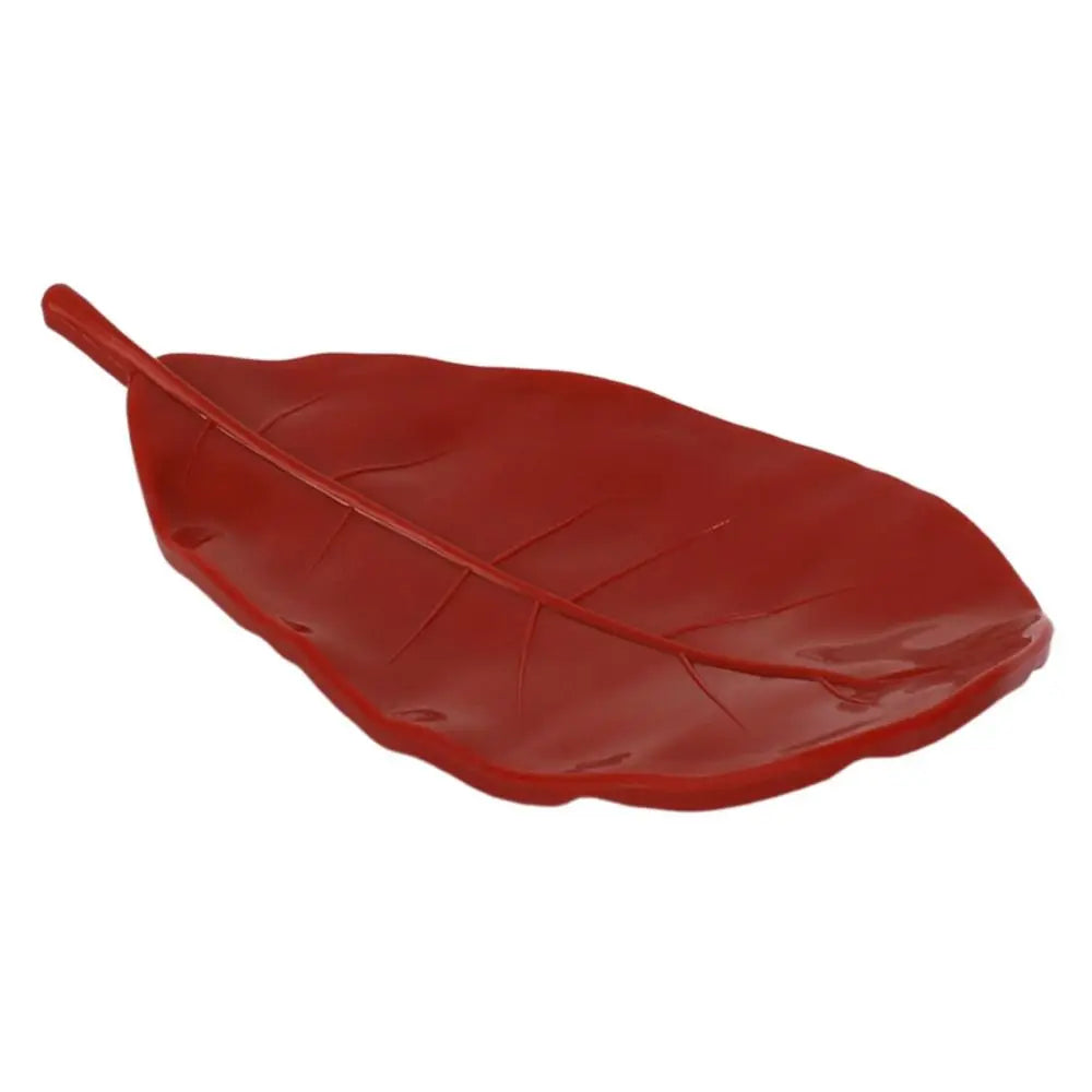 assiettes feuilles forme moderne minimaliste couleurs vert gris marron rouge blanc