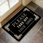 tapis sol moderne anti dérapant motif floral noir blanc 30x50cm 40x60cm 50x80cm