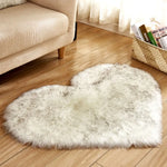 tapis cœur peluche rose blanc moderne chambre doux sans bpa pvc polyester vinyle