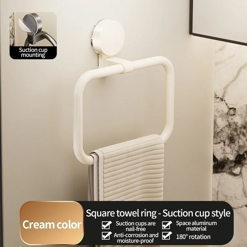 porte serviettes mural gris lisse adhésif moderne salle bain organisateur fixe serviettes