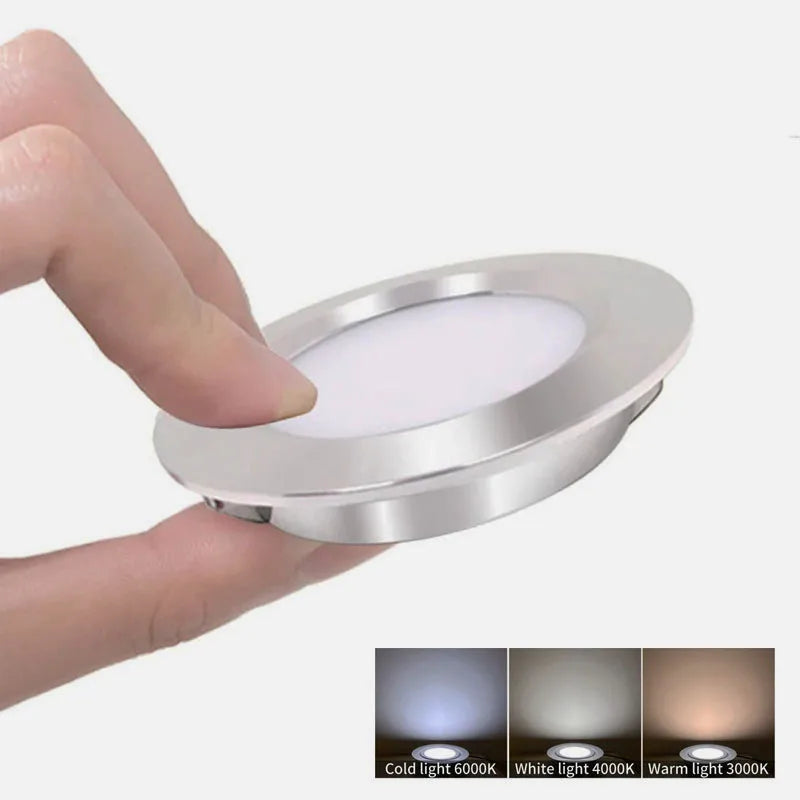 spots led noir blanc argent adhésifs modernes 68mm 14mm 55 60mm 12v 2700 6500k
