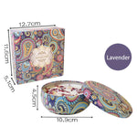 bougies parfumées boîte florale artistique motifs colorés cadeaux anniversaire mariage