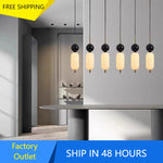 lampe suspendue moderne blanc noir marbre câble facile chambre salonhôtel