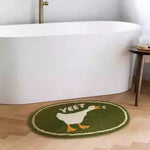 tapis vert blanc ovale canard yeet moderne antidérapant absorbant eau chambre bain vestibule doux