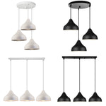 luminaire suspendu conique aluminium blanc noir moderne opaques salon chambre restaurant