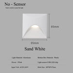 Éclairage extérieur applique LED moderne 3W blanc noir adhésif 85x85mm contemporain