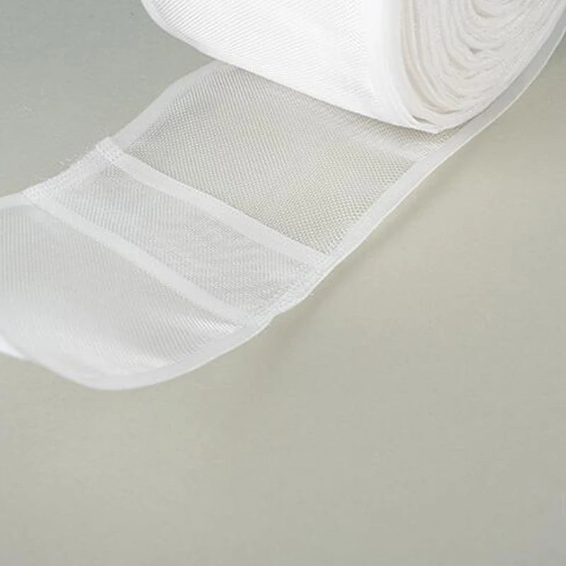 ruban nylon blanc maille fine moderne 10m accessoire rideau transparent polyester