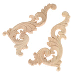 appliques bois sculpté fleur motif baroque décoration miroir armoire chaise meubles maisonOpaque motifs floraux