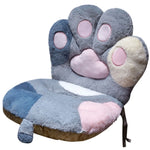 coussin chaise patte chat orange marron rose gris doux moelleux cartoon ruban noir
