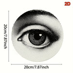 sticker mural oeil géométrique pop art noir blanc 20cm fixation murale decoration chambre