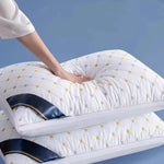 oreiller blanc plissé moderne 74x48cm zip fibre polyester literie chambre coucher qualité