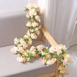 guirlande artificielle fleurs cerisier rose clair blanc anniversaire mariage romantiqueintérieur decoration