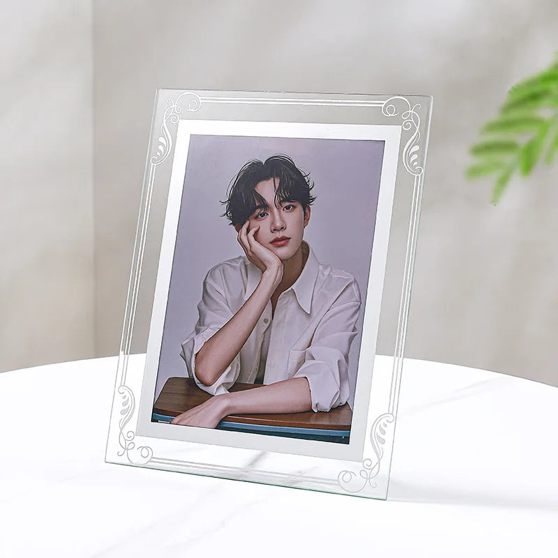cadre photo acrylique transparent moderne maison décoration murale table simple