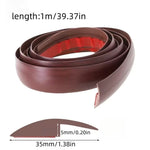 joint seuil pvc adhésif 1m brun clair rouge aspect bois moderne