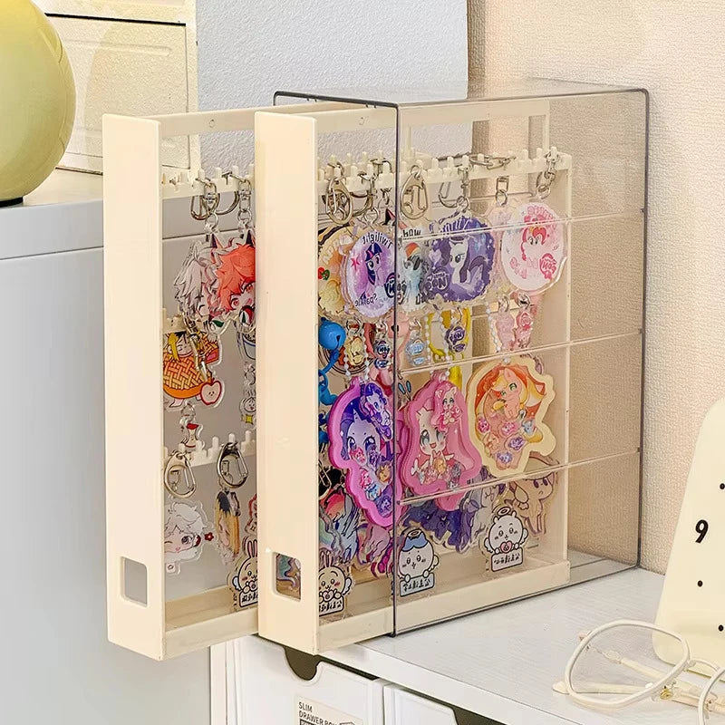 rangement bijoux porte clés clips motifs animés transparent moderne kawaii rangement accessoires organisation élégant