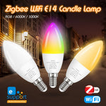 lampe led bougie blanc moderne base e14 wifi zigbee 1000 lumens 50000 heures