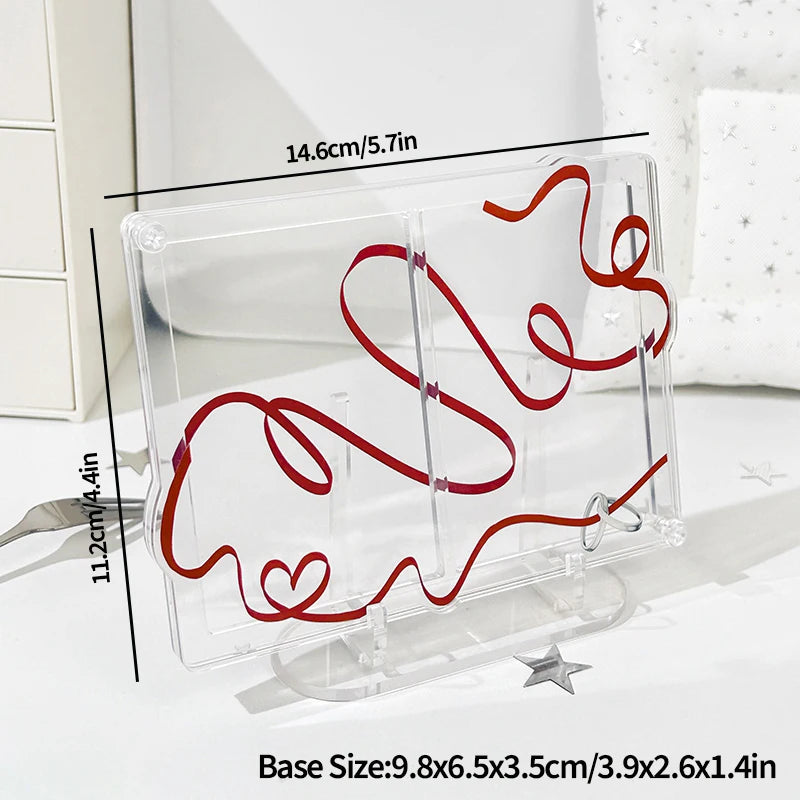 cadre photo moderne transparent clips photo affiche carte postale support cd kpop decoration chambre
